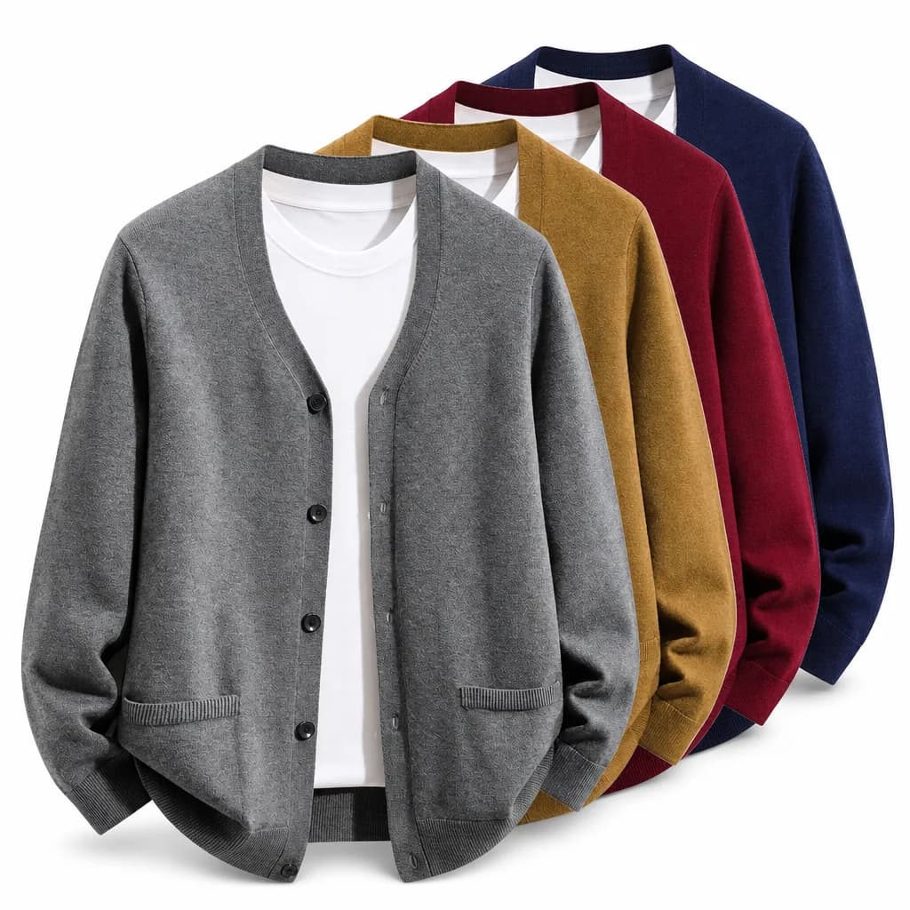 Grandpa Knit V-Neck Cardigan