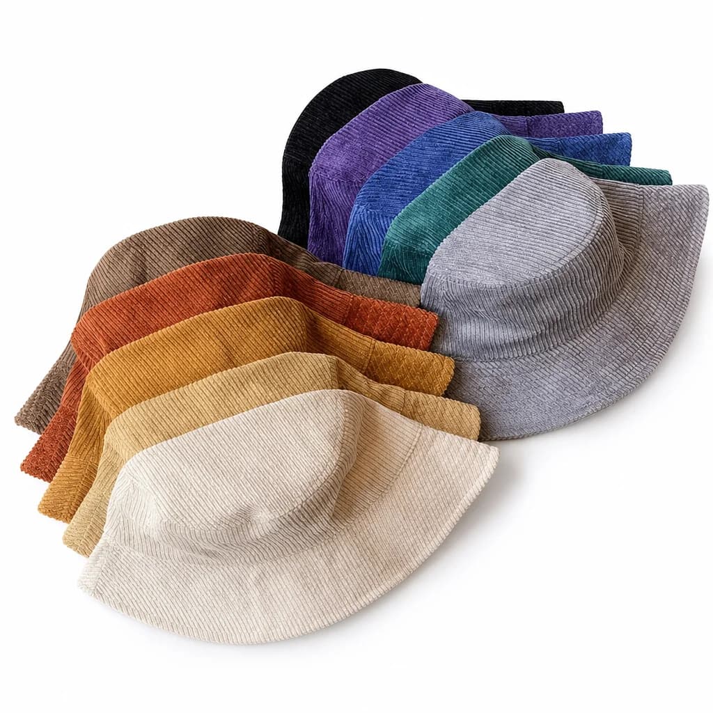 Embroidered Cord Bucket Hat